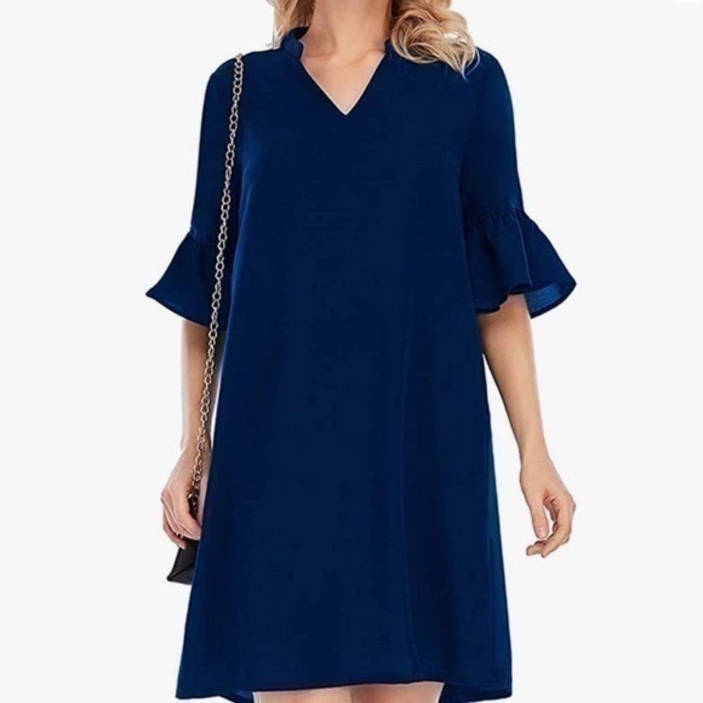 Flowy Chiffon Shirt Dress